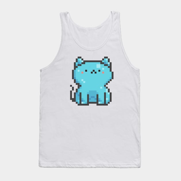 Pixel Quiet Water Cat 44 Tank Top by Infinite Mew Mew